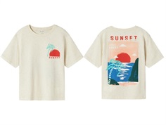 Name It t-shirt peyote melange with sunset print  